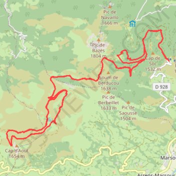 Couraduque GPS track, route, trail