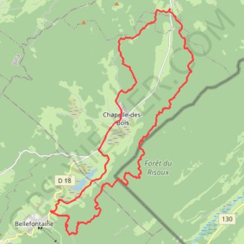 Val de Mouthe - Chapelle-des-Bois - Tour du Risoux GPS track, route, trail