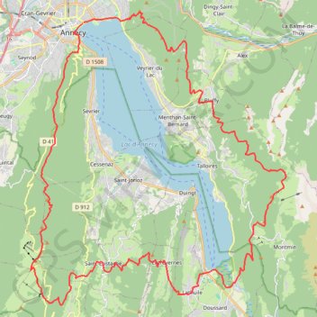 Tour du lac d’Annecy GPS track, route, trail