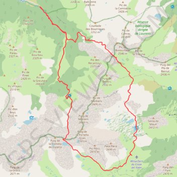 Tour des Pérics GPS track, route, trail