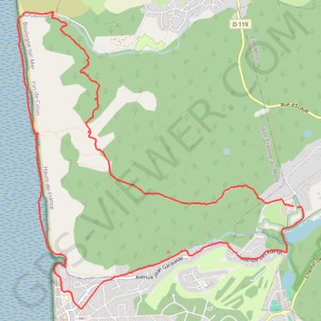 Du château d'Hardelot à la côte - Condette GPS track, route, trail
