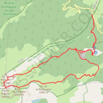 Randonnée MADRES GPS track, route, trail