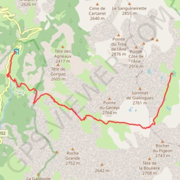 Refuge de Gialorgues - Descente GPS track, route, trail