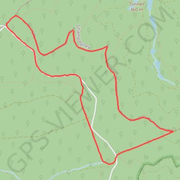 Le chemin du cheval GPS track, route, trail
