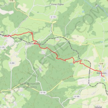 Louroux-Bellenaves GPS track, route, trail