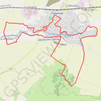 Circuit de la feuille de vigne - Pamproux GPS track, route, trail