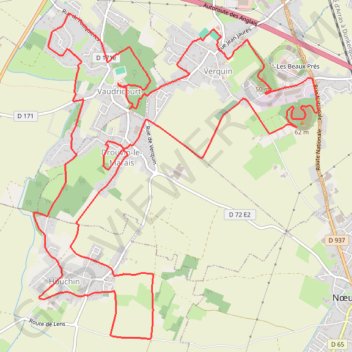 Reco parcours 19km Foulées Valdericourtiennes GPS track, route, trail