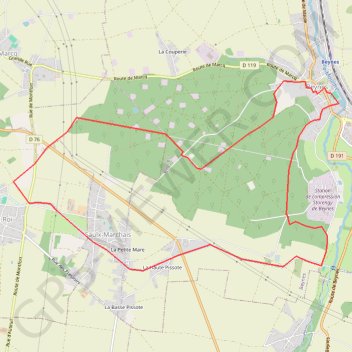 Forêt de Beynes - Aqueduc de l'Avre GPS track, route, trail