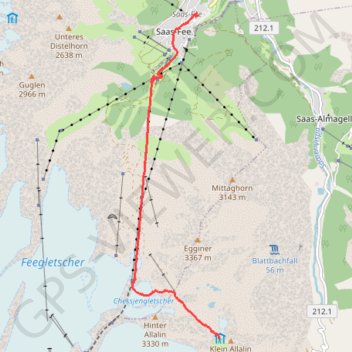 Britannia Hutte GPS track, route, trail
