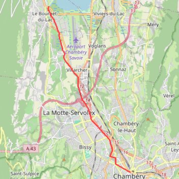 Sur les Pas des Huguenots - Chambéry - Le Bourget-du-Lac GPS track, route, trail
