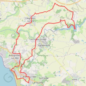 La-chaise-giraud-lac-jaunay-aiguillon-vie-39km GPS track, route, trail