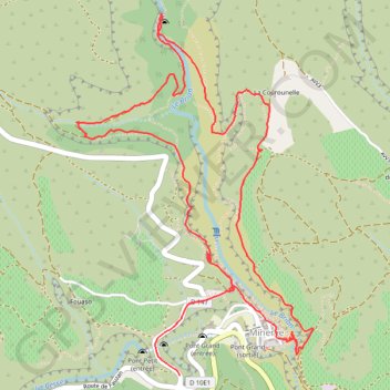 Minerve petite boucle dans la vallée du Brian GPS track, route, trail