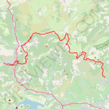 V2 - Lodève - Pont du diable (parking) GPS track, route, trail