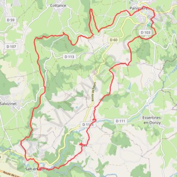 Circuit du Monorail Panissieres GPS track, route, trail