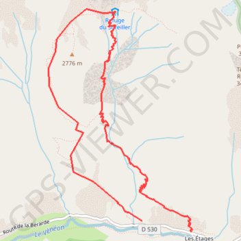Refuge du Soreiller GPS track, route, trail