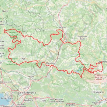 Boucle ouest (base castellane) GPS track, route, trail