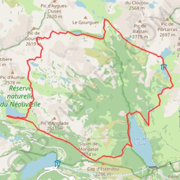 Lacs du Néouvielle GPS track, route, trail