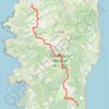 Traversée de la Corse du nord au sud GPS track, route, trail