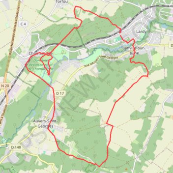 Lardy - Boucle Chamarande GPS track, route, trail