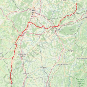 Gy-Cluny GPS track, route, trail