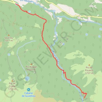 Cascade d'ars GPS track, route, trail