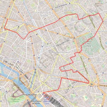 Les Théâtres de Paris GPS track, route, trail