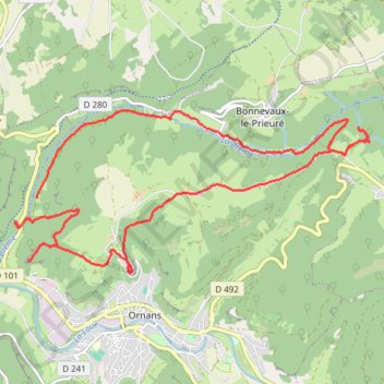 Rando Vallée de la Brême Ornans GPS track, route, trail