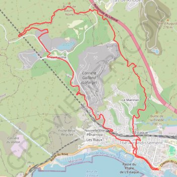 Route du gaz - L'Estaque GPS track, route, trail