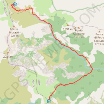 GR20 Onda - Petra Piana GPS track, route, trail