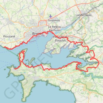 GR34 De Locmaria-Plouzané à Camaret-sur-Mer (Finistère) GPS track, route, trail