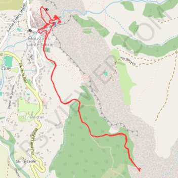 Moustiers Sainte Marie GPS track, route, trail