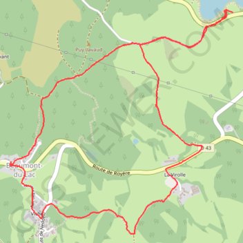 Beaumont-du-Lac GPS track, route, trail
