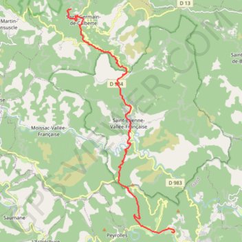 Stevenson - Serre de la Can - Saint Jean du Gard GPS track, route, trail