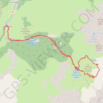 Les lacs du Rif Bruyant GPS track, route, trail