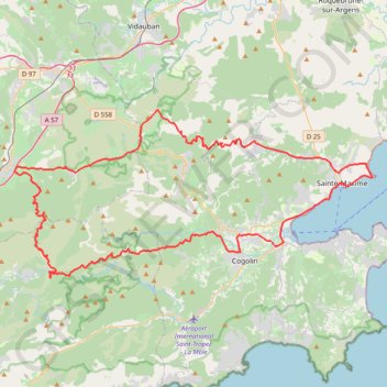 Cogolin Gonfaron GPS track, route, trail