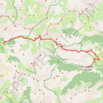Route from Saint-Dalmas-le-Selvage to Bayasse GPS track, route, trail
