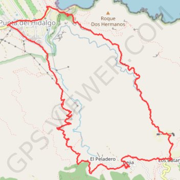 Ten_51_Punta del Hidalgo - Batan de Abajo GPS track, route, trail