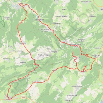 La source de la Loue - Doubs GPS track, route, trail