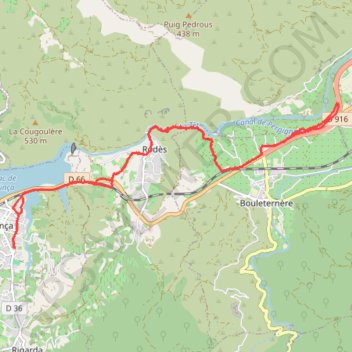 Randonnée de Vinca à Ille sur tet (gorge de la guillera) GPS track, route, trail