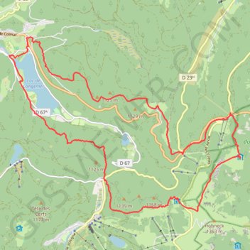 Du col de la Schlucht au lac de Longemer GPS track, route, trail