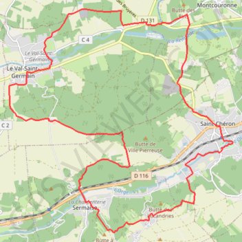 Autour de Saint-Chéron GPS track, route, trail