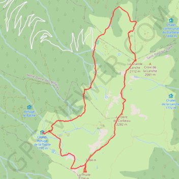 Traversée de la Dent du Corbeau GPS track, route, trail