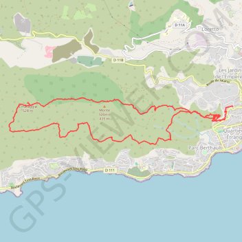 Sentier des cretes grande boucle GPS track, route, trail
