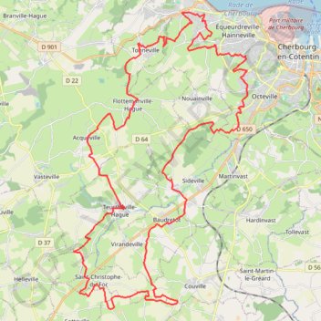 Le tour du canton - Equeurdreville GPS track, route, trail