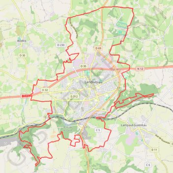 Rando Landivisiau GPS track, route, trail