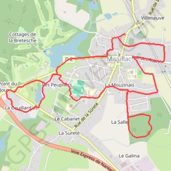 Circuit des Platanes - Miissilac GPS track, route, trail