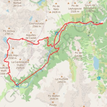 Cauteret tour des lacs GPS track, route, trail