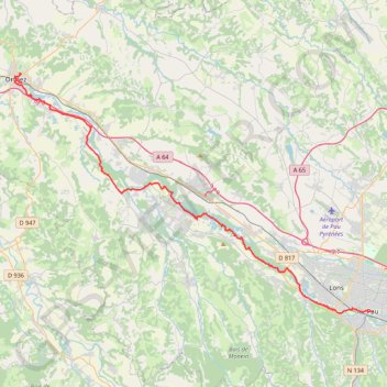 Pau Orthez GPS track, route, trail