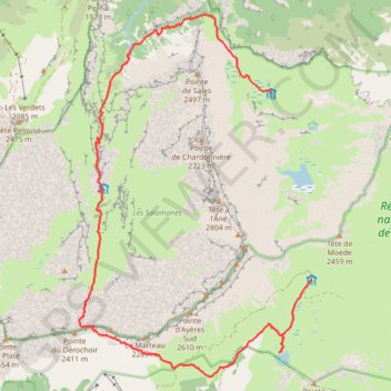 Tour du Buet et des Fiz Jour 4 GPS track, route, trail