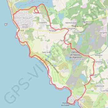 PLOEMEUR (Fort bloqué) GPS track, route, trail